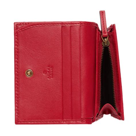 gucci leather card case red|Gucci front pocket wallet.